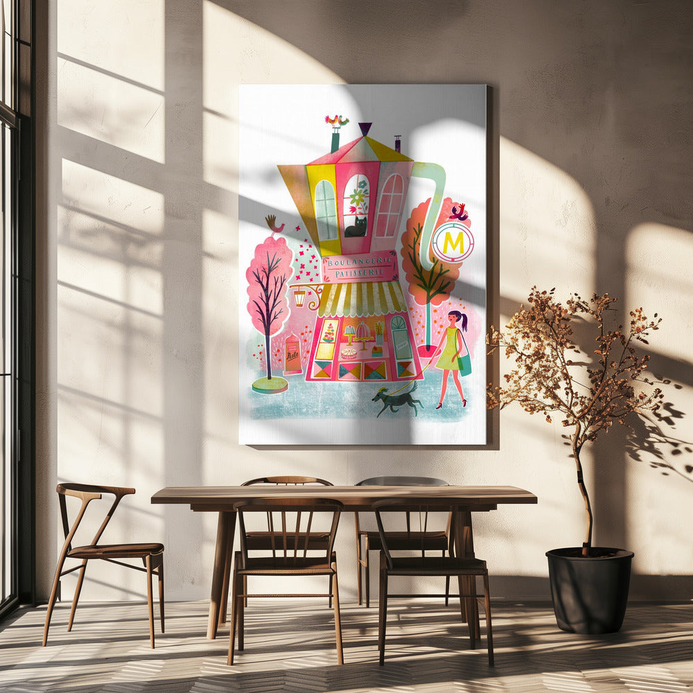 Franskt kaffekonditori vintage | Canvas