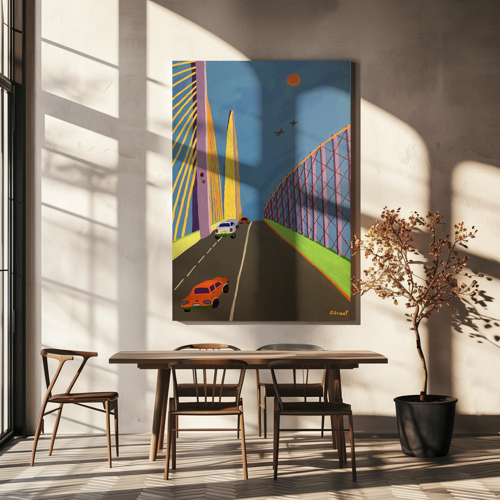 Ajaminen Sunshine Skyway -sillan yli | Canvastaulut
