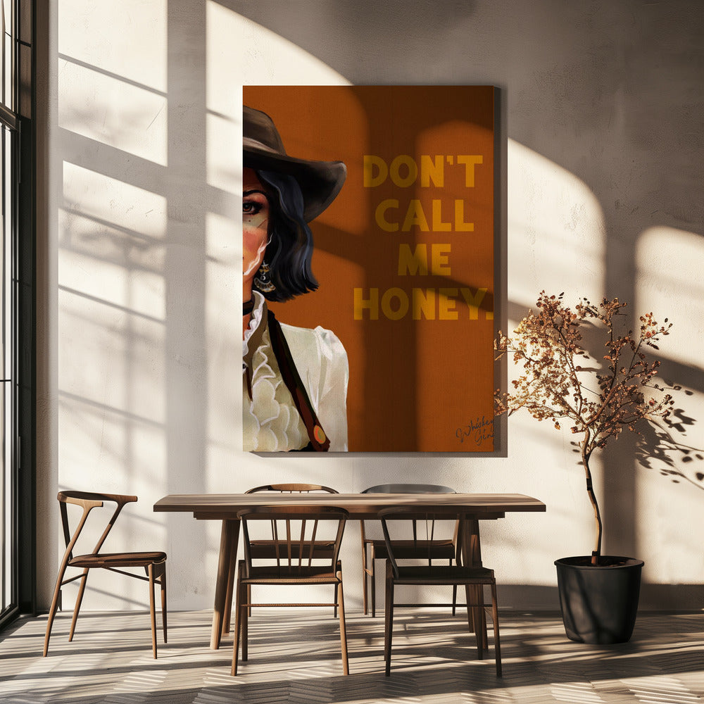 Ne m'appelez pas Honey : Illustration de cowgirl badass de l'Ouest | Toile