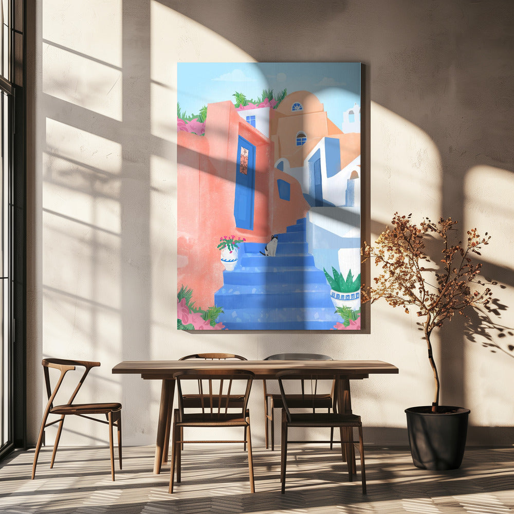 Rue de Santorin | Tableaux sur Toile