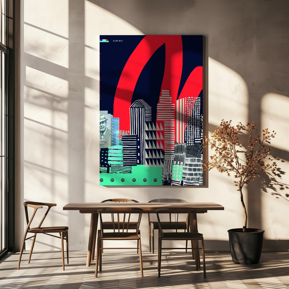 Art urbain, mur graphique de la ville de Montréal Posters - Affiche Artistique | Tableaux sur Toile