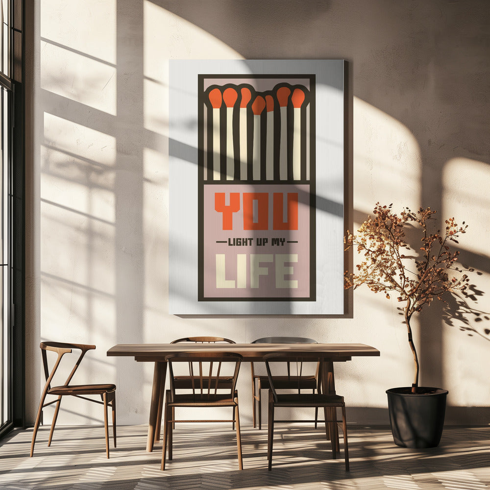 Vintage Streichholzschachtel-Design | Leinwand