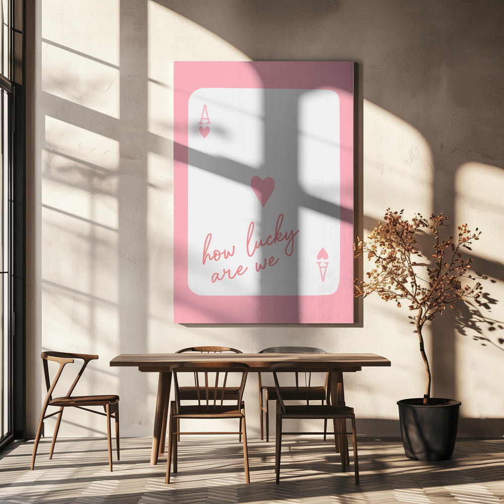 Hur lyckliga är vi Ace Pink | Canvas