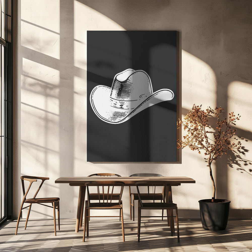 Chapeau de cowboy noir | Toile
