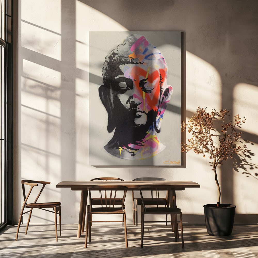 Vibrant Buddha Bust | Canvas