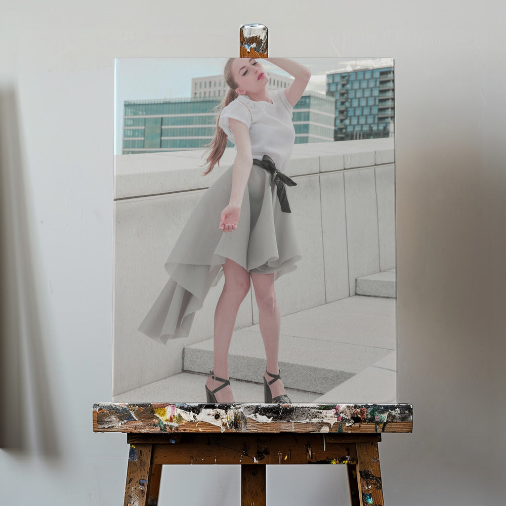 Fashion-Stimmung auf dem Dach. | Leinwand-Bilder