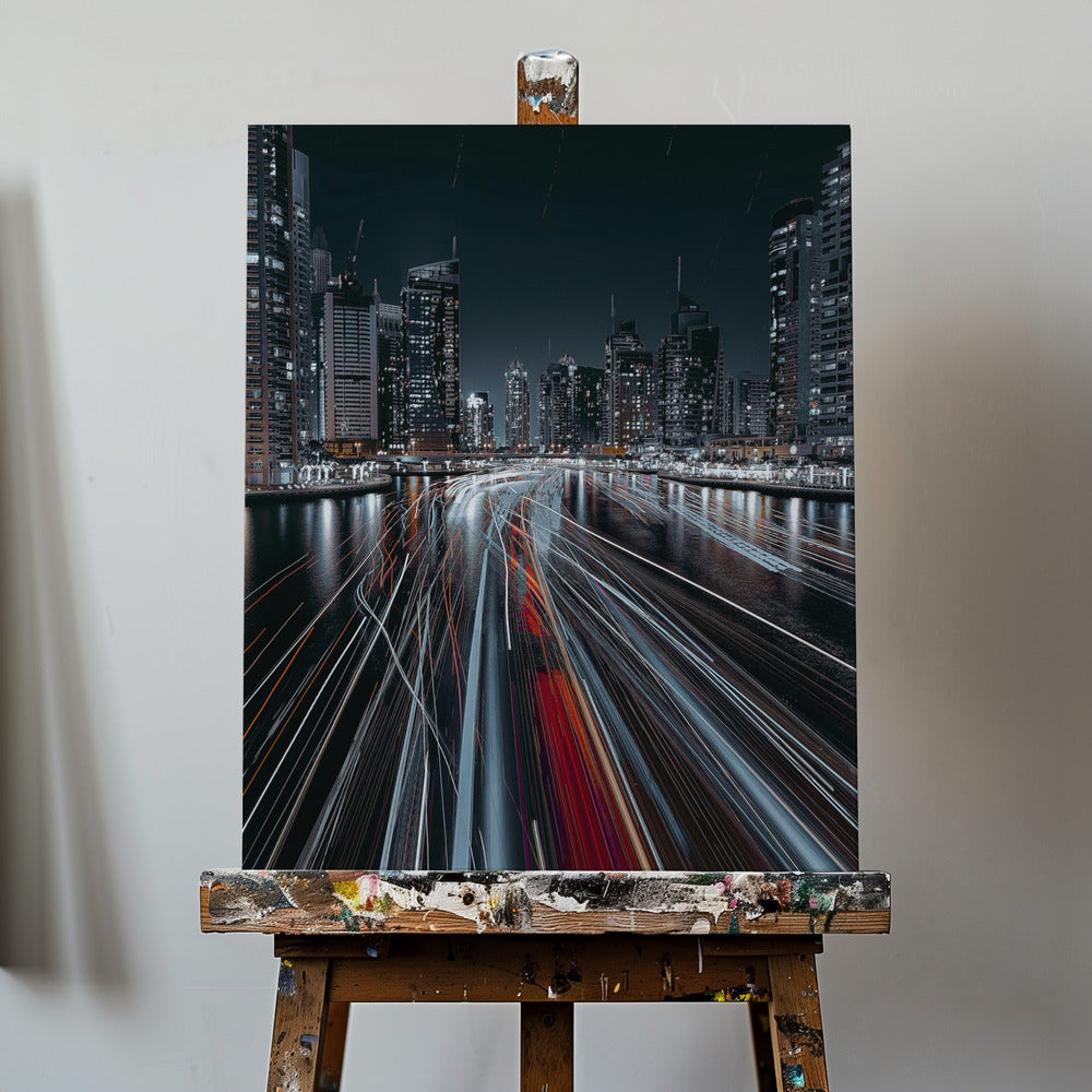 Ingorgo nel canale di Dubai | Stampe su Tela