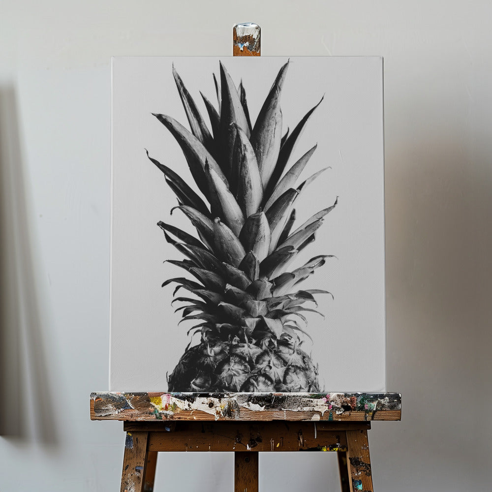 Ananas Svart & Vit 02 | Canvas