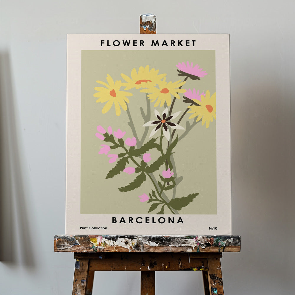Blomstermarked Barcelona | Lærredsbilleder
