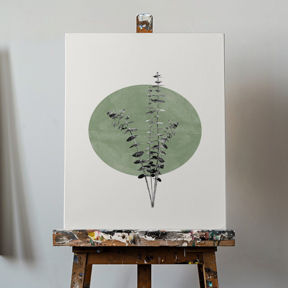 Eucalyptus en Groene Maan | Canvasprints