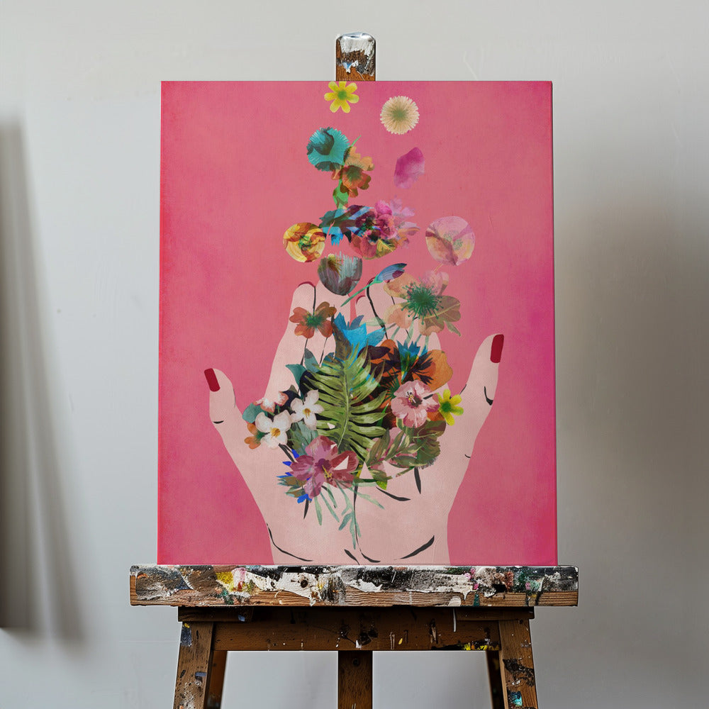 La main de Frida (version rose) | Tableaux sur Toile