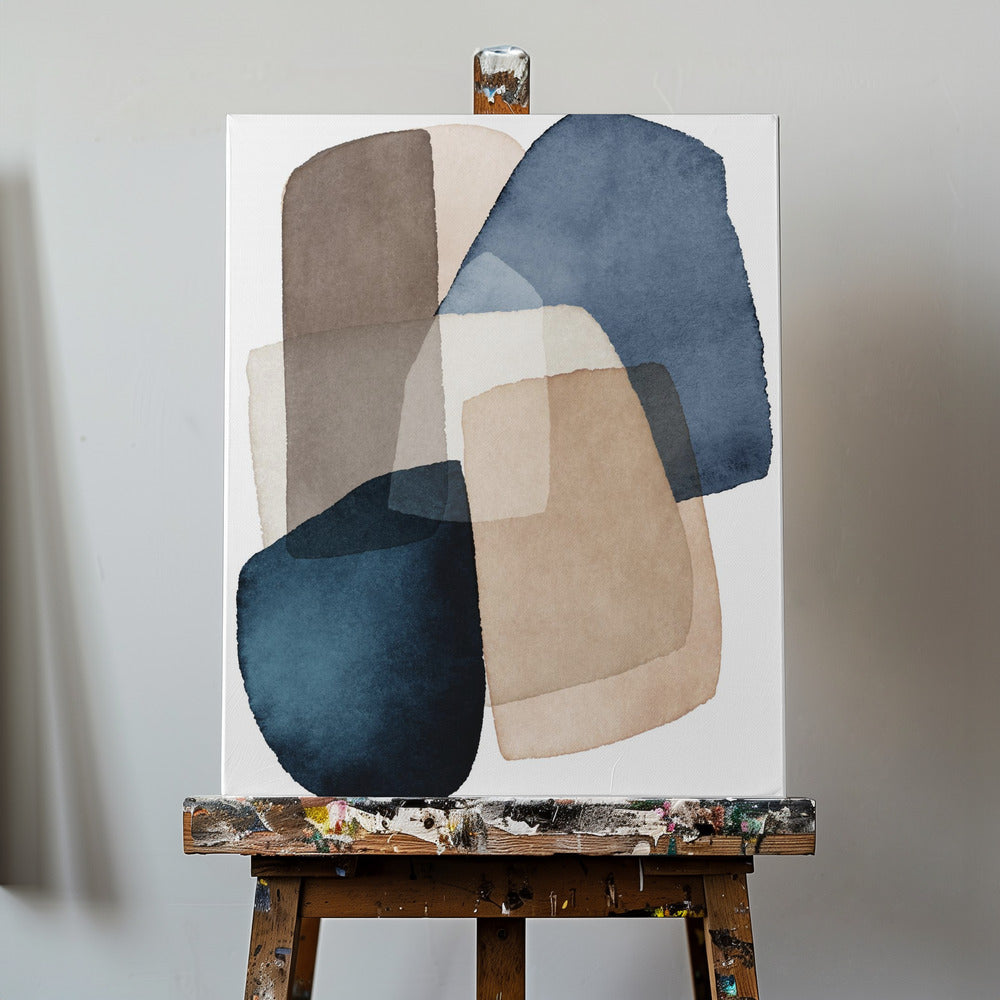 Blåbruna block | Canvas