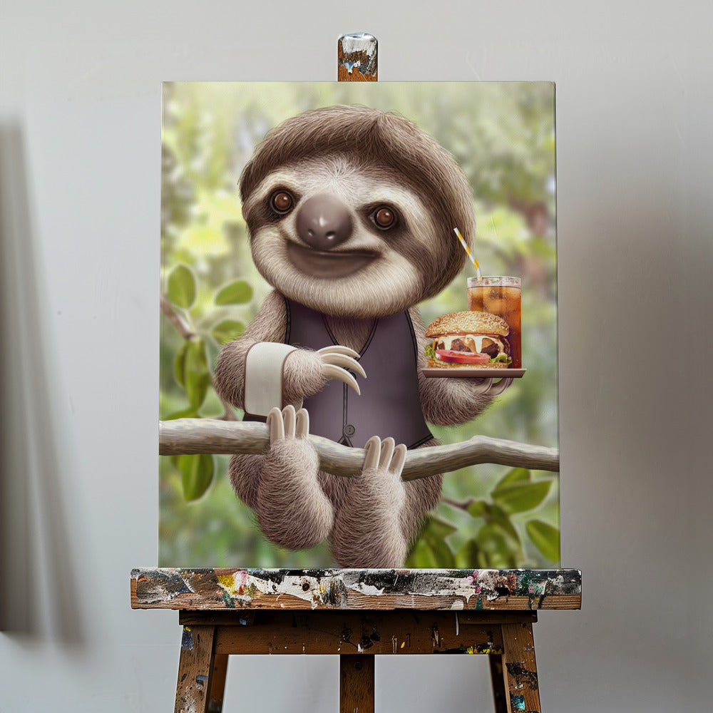 SLOTH ONTREE DELIVERY | Canvas
