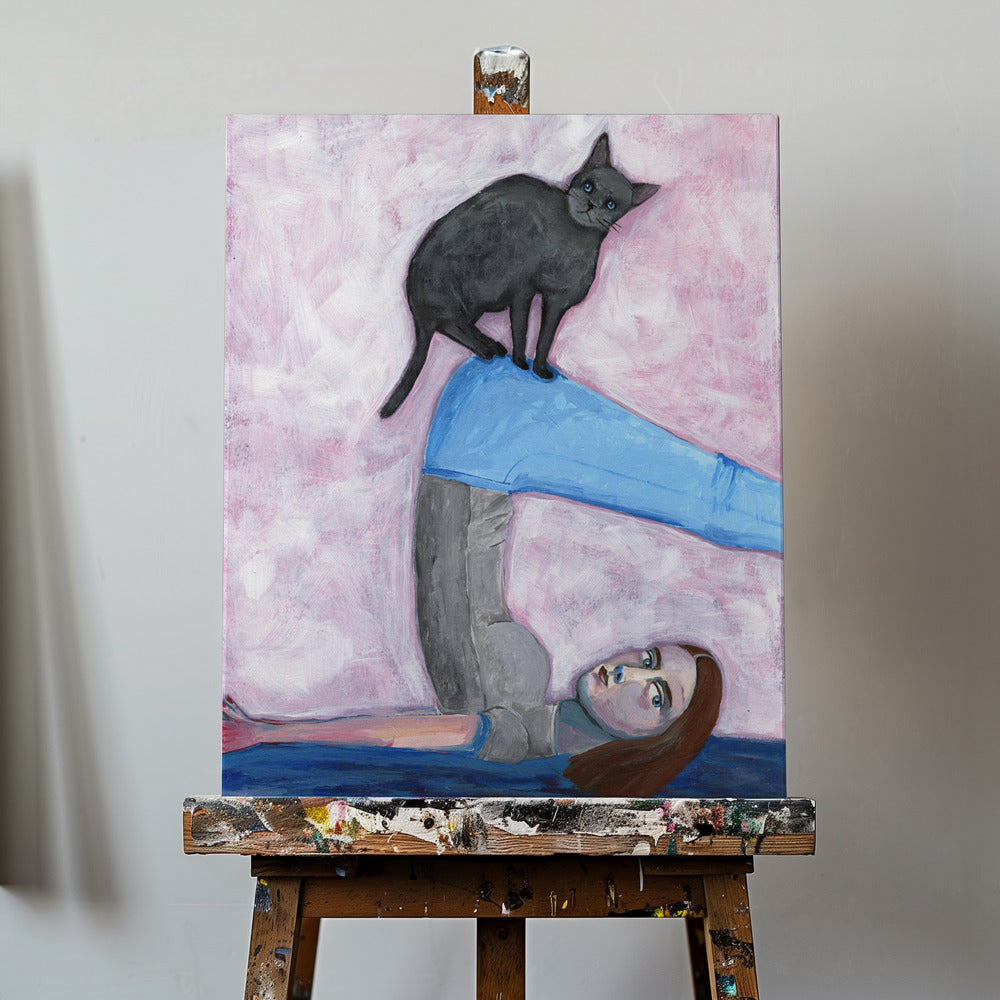Yoga avec mon chat | Tableaux sur Toile