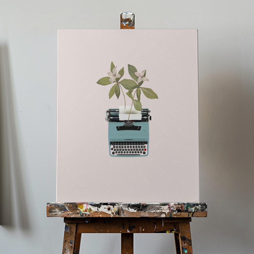 Macchina da scrivere botanica | Stampe su Tela