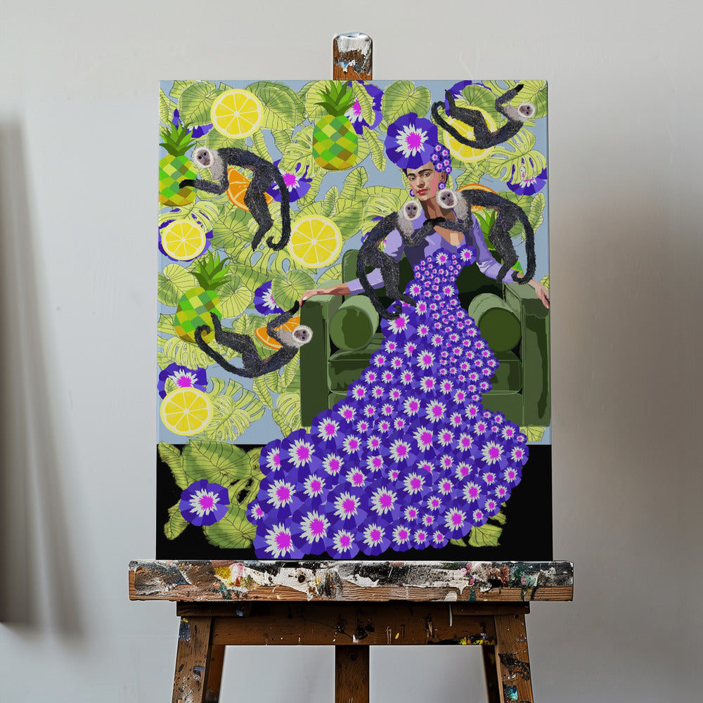 Frida i trädgården | Canvas