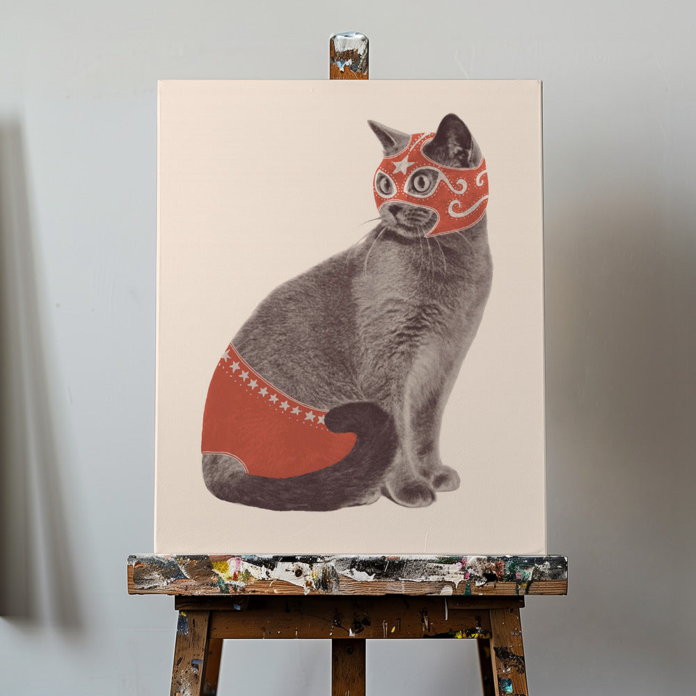 Lottatore di gatti | Stampe su Tela