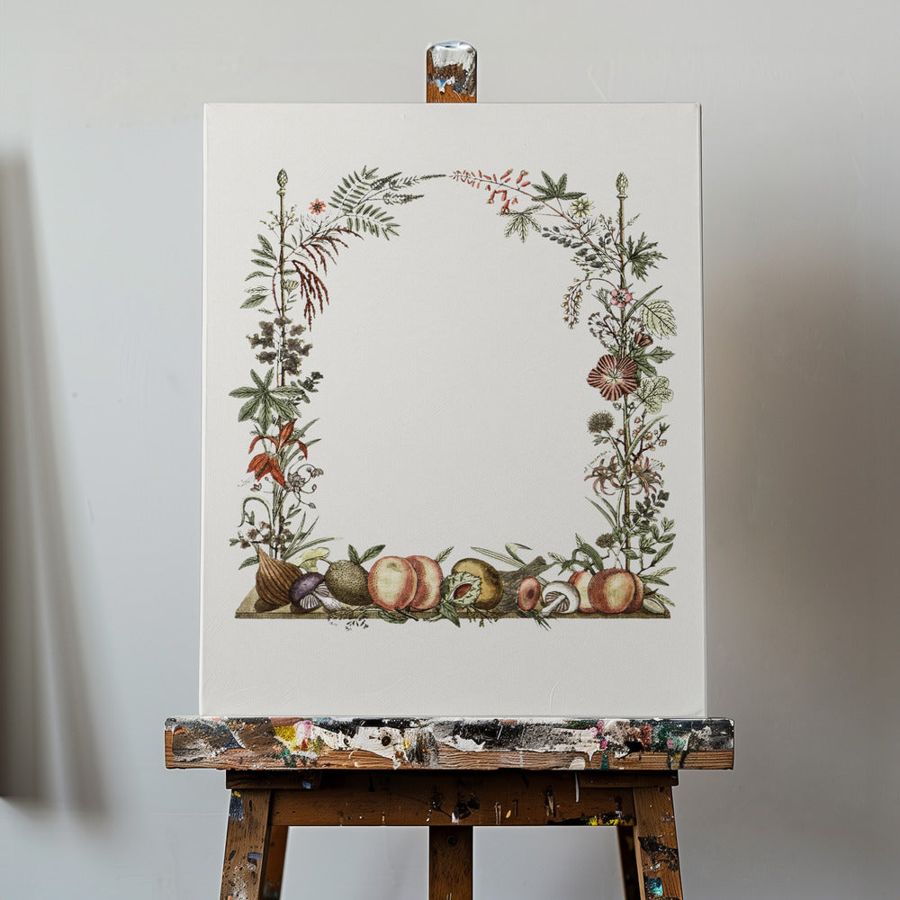 Handritad botanisk ram | Canvas
