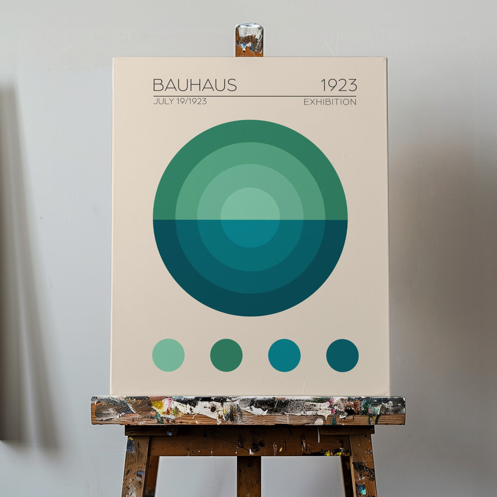 Bauhaus Blå Sirkel | Lerretsbilder