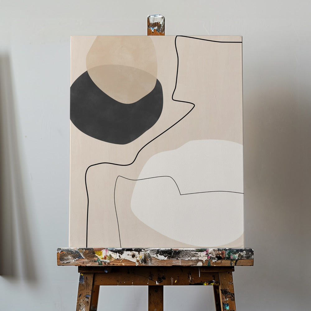Organic Shapes & Lines Painting | Canvas