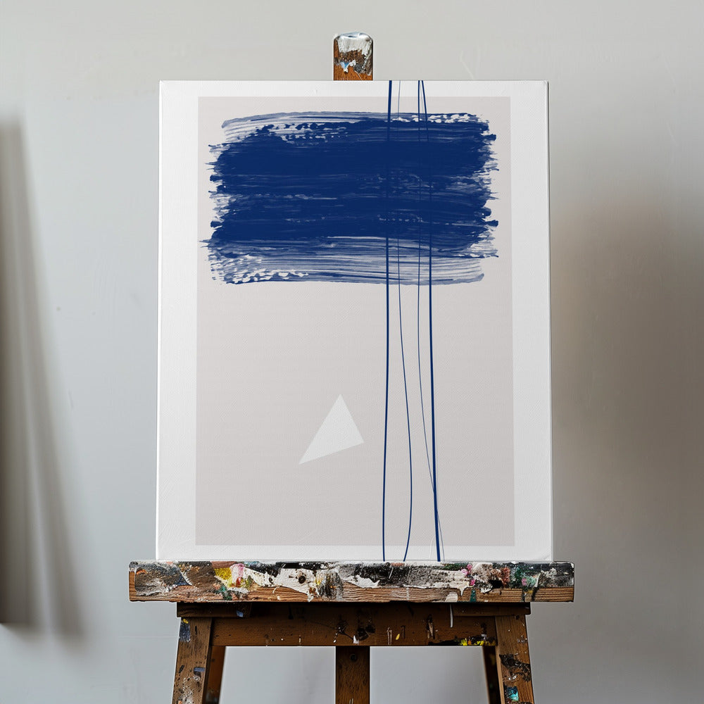 Kräftige blaue Pinselstriche | Leinwand-Bilder