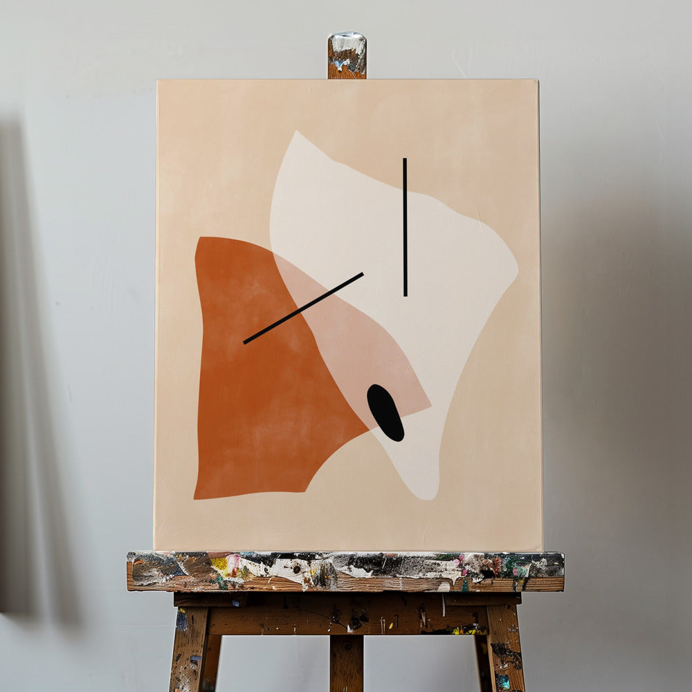 Formes géométriques aux tons terreux | Tableaux sur Toile