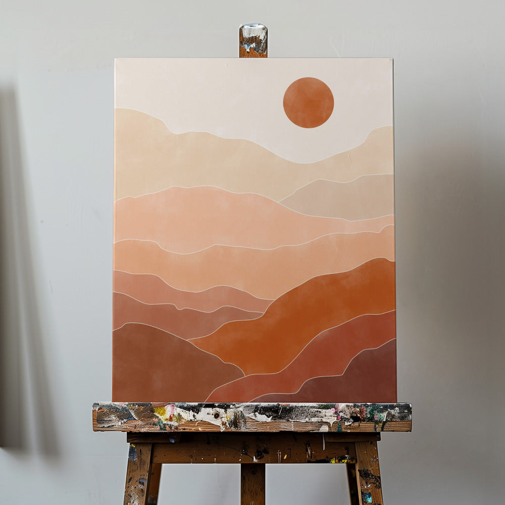 Lever de soleil dans le désert | Tableaux sur Toile
