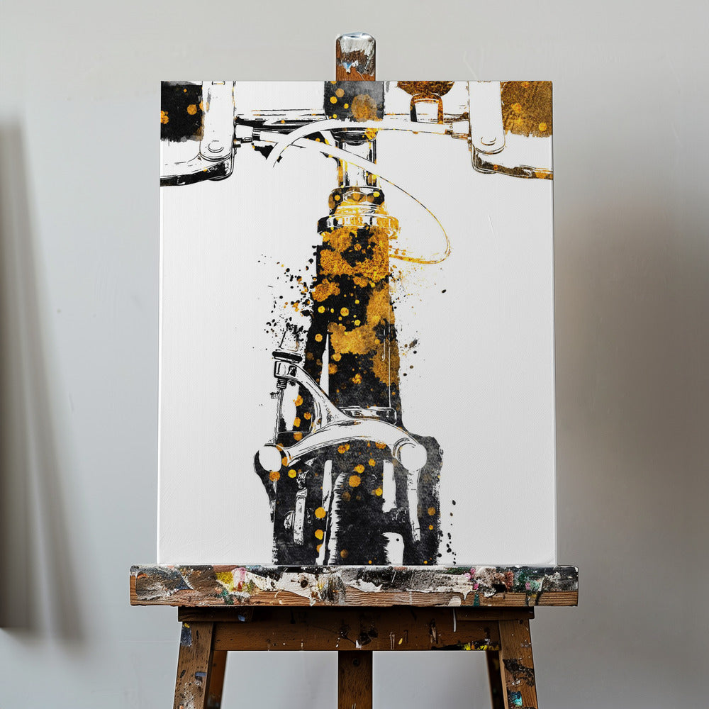 Cycling 2 gold and black | Canvas