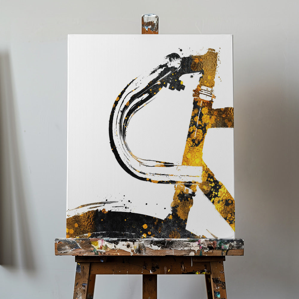 Cycling 1 gold and black | Canvas