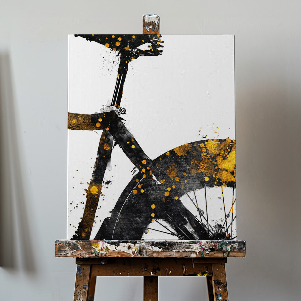 Cycling 4 gold and black | Canvas