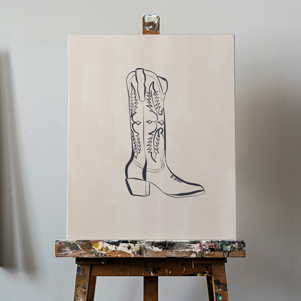 Cowboystøvler af Ivy Green Illustrations | Lærredsbilleder