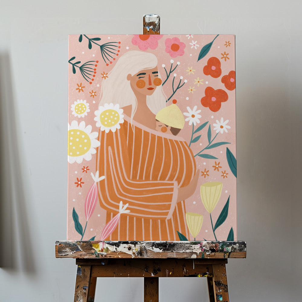Blommande omfamning | Canvas