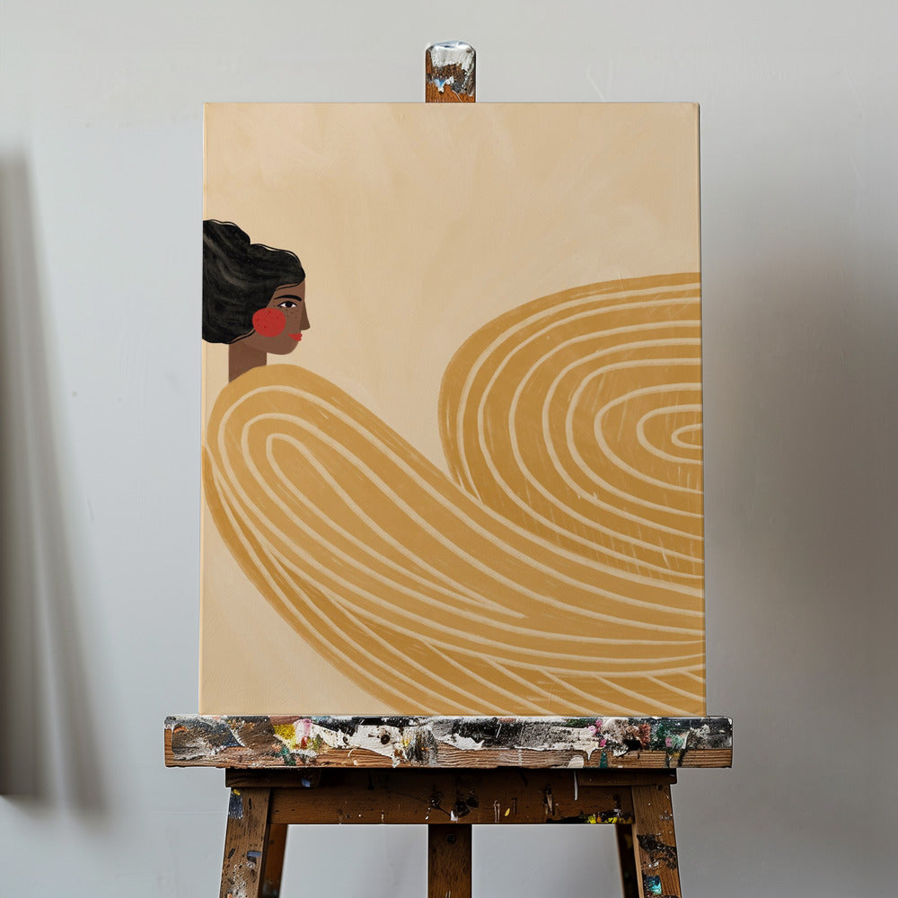 Kvinnan med de gula ränderna | Canvas