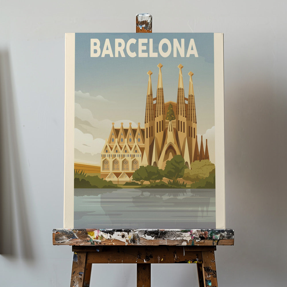 Impresión de viaje de Barcelona | Impresiones en Lienzo