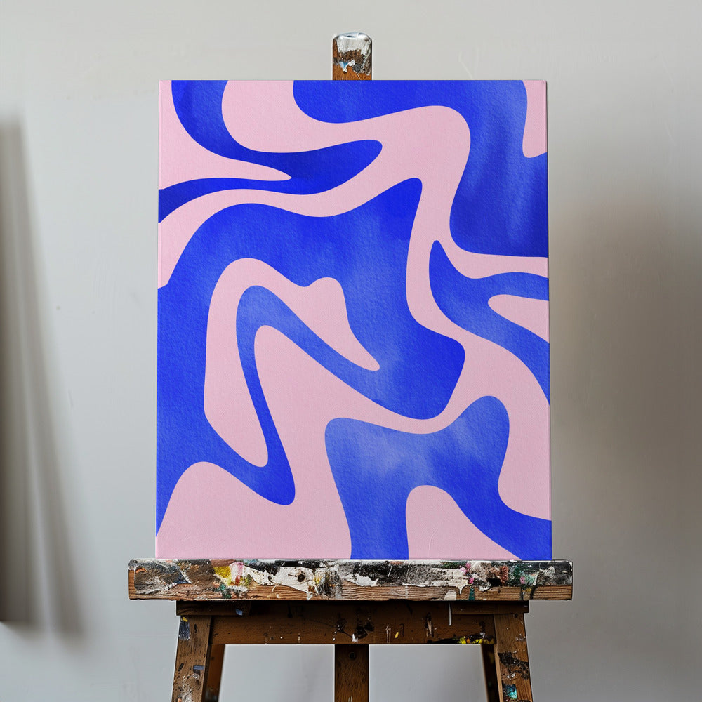 Vague bleue abstraite | Tableaux sur Toile