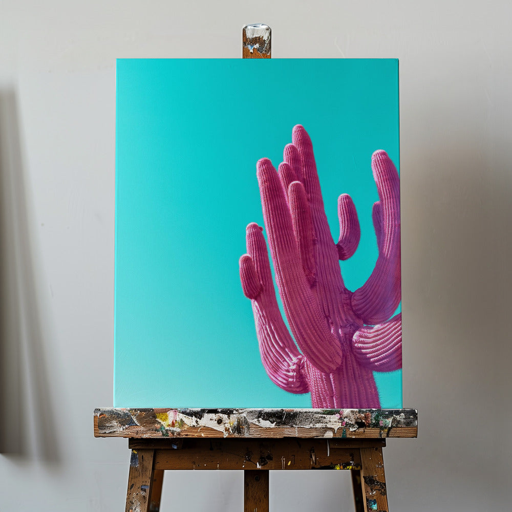 Saguaro rosa magenta | Impresiones en Lienzo