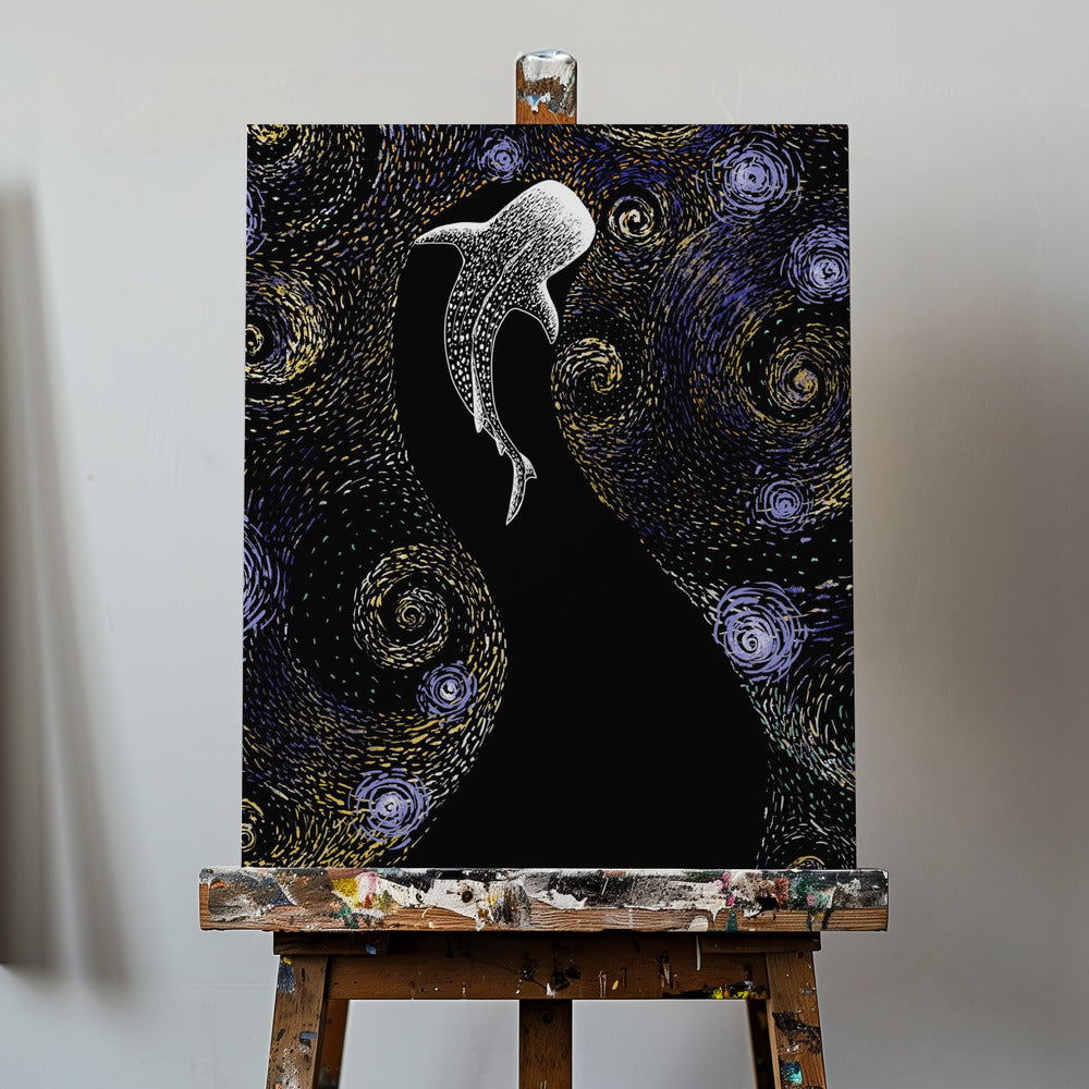 Star Eater In Van Gogh Style Colored | Canvas