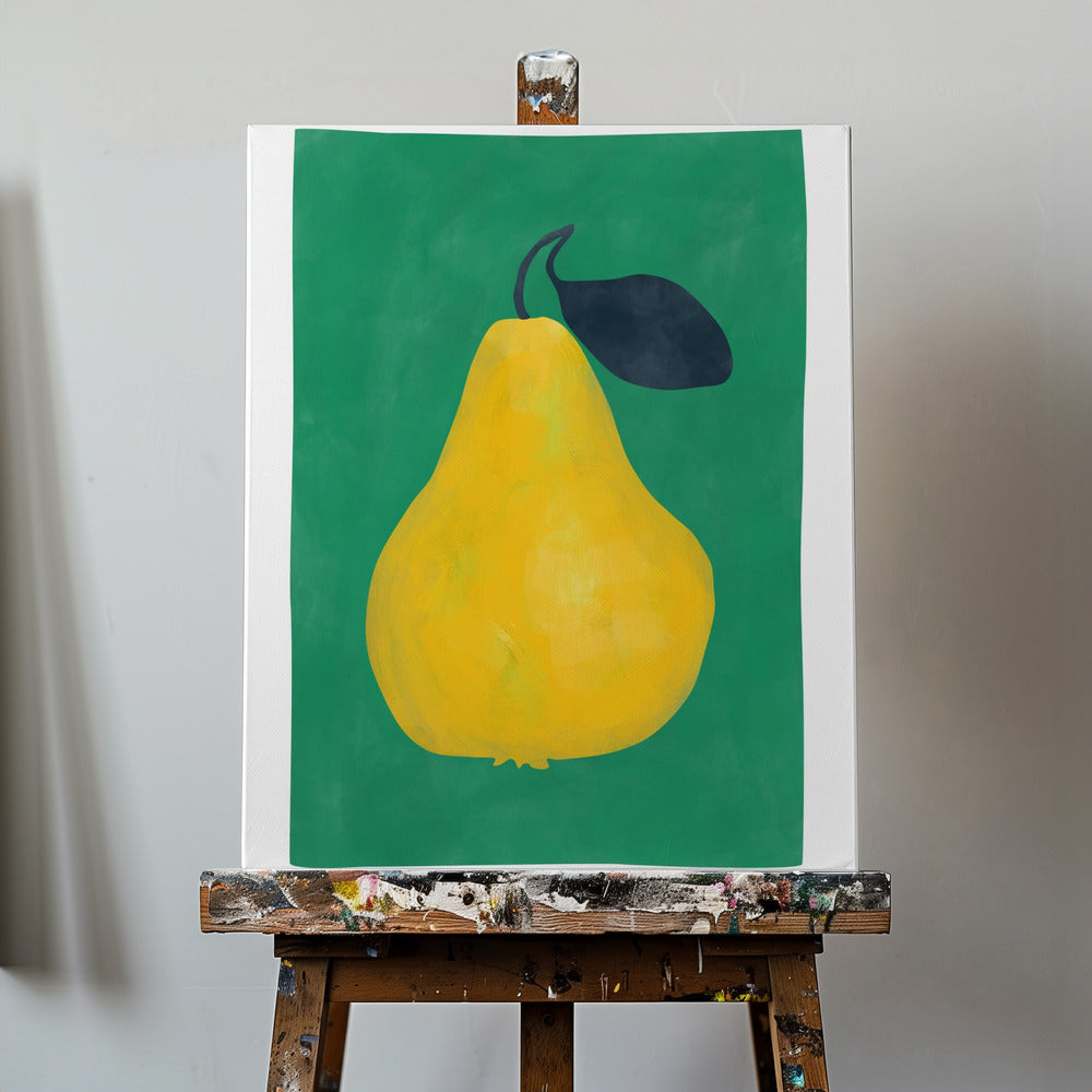 Minimalist Yellow Pear | Canvas