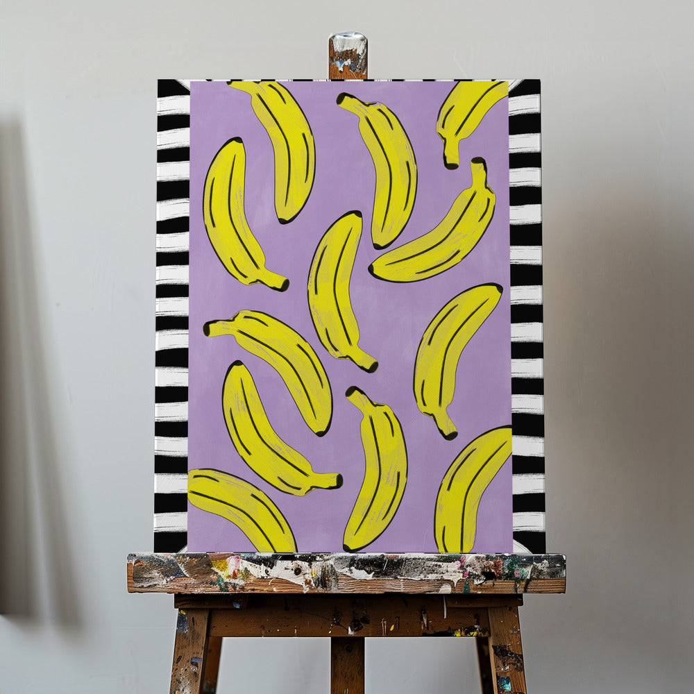 Yellow Bananas Abstract | Canvas