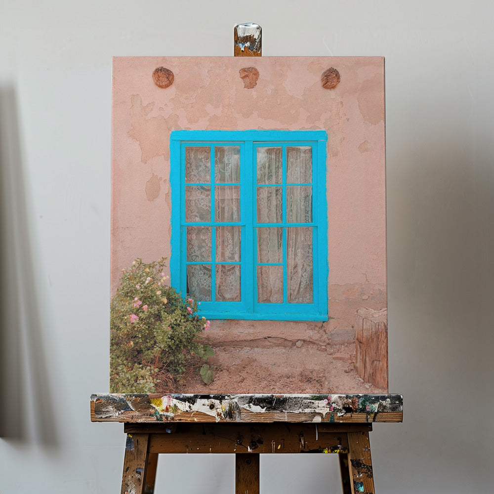 Ventana turquesa - Taos, Nuevo México | Impresiones en Lienzo
