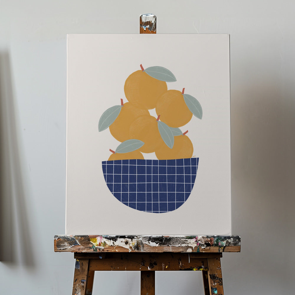 Bowl of Oranges | Canvas