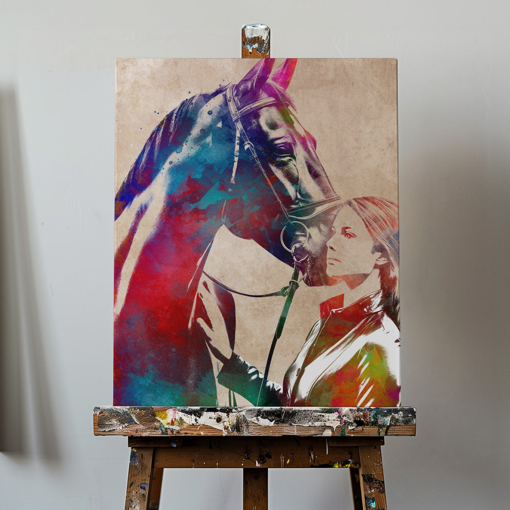 Horse Rider sport art | Canvas