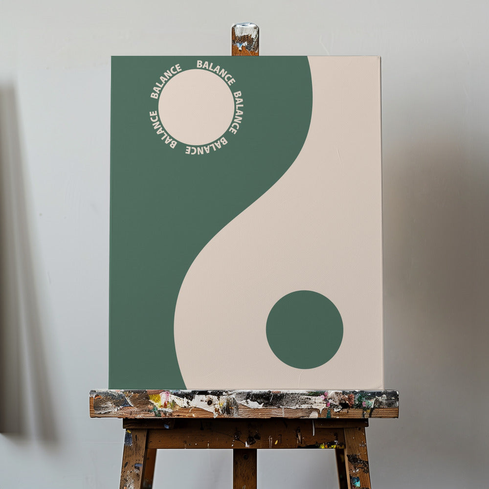 Balance green | Canvas