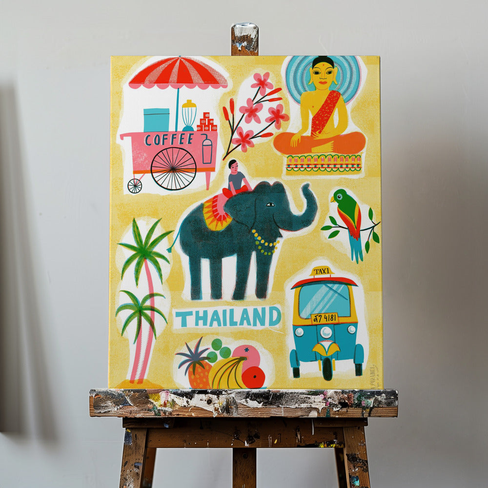 Screentryck Vintage Resor Thailand | Canvas