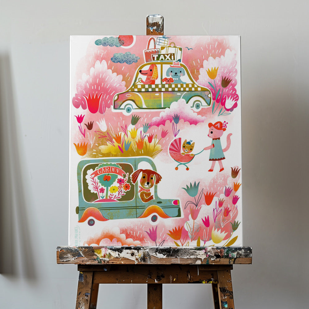Animaux de compagnie voyageurs Critters On Wheels | Tableaux sur Toile