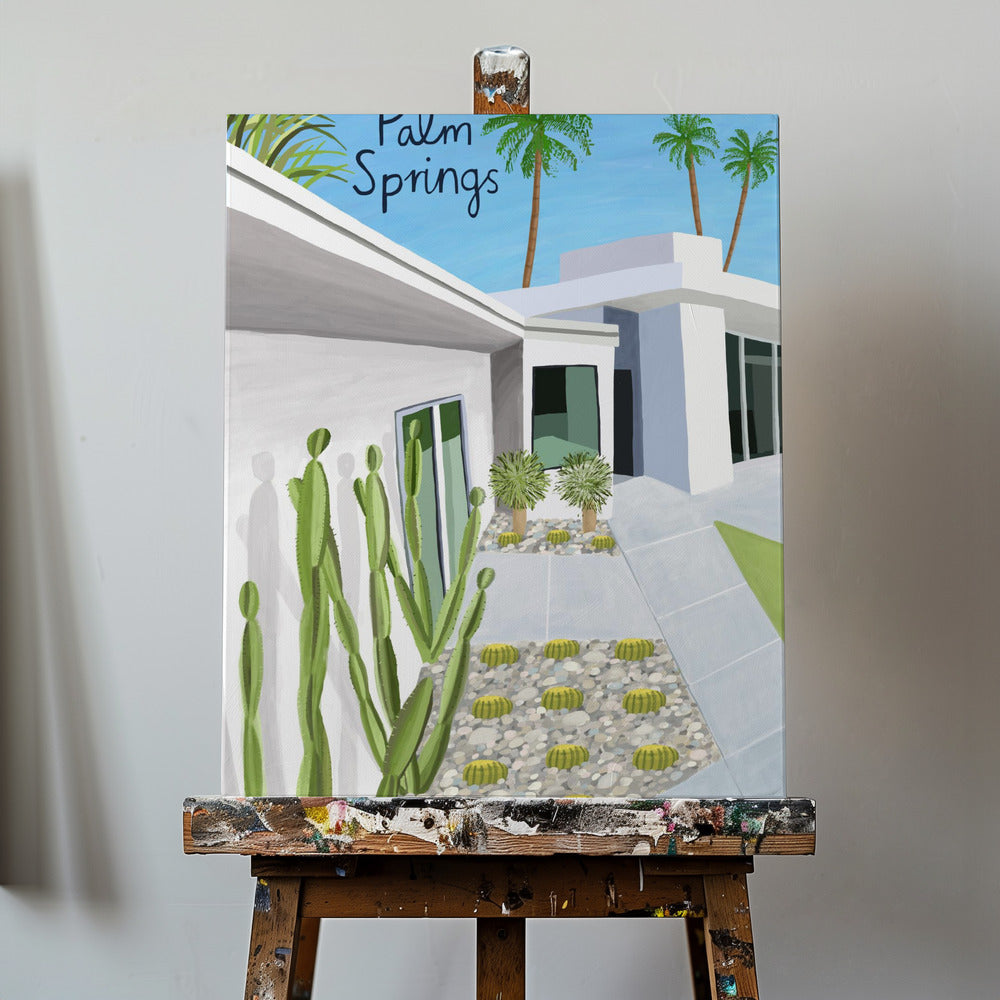 Architettura moderna di Palm Springs dell'artista Carla Daly | Stampe su Tela