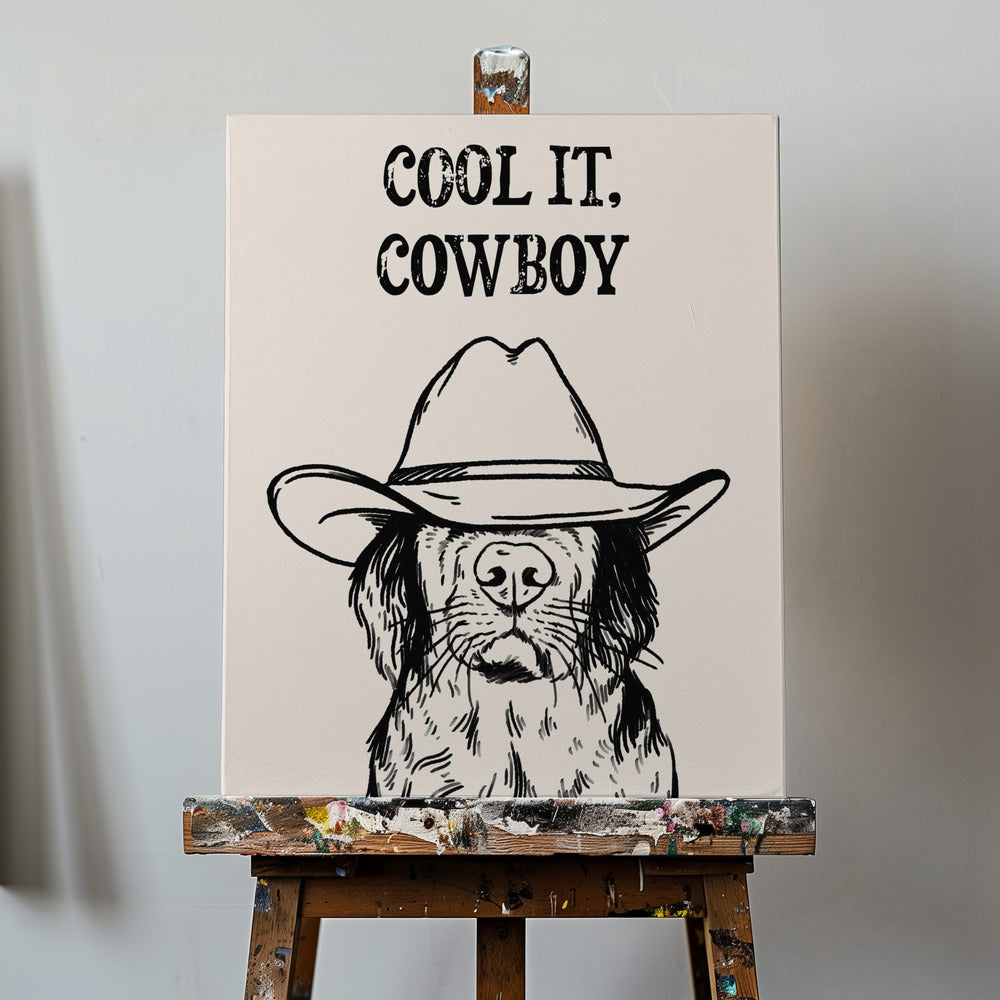 Cool it Cowboy Black | Lærredsbilleder