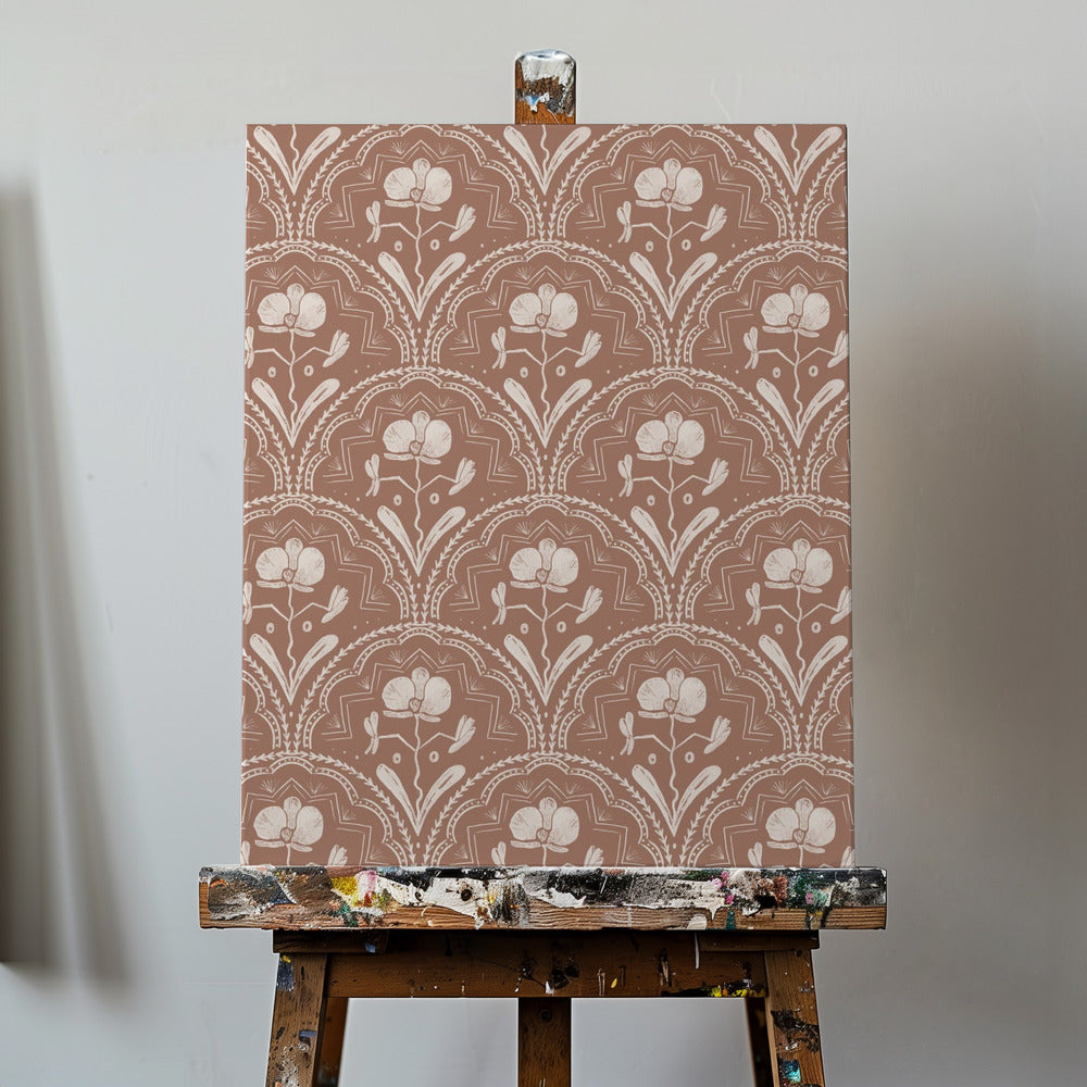 Boho Orchid Tiles Pattern | Canvas