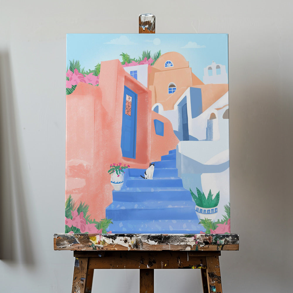 Rue de Santorin | Tableaux sur Toile
