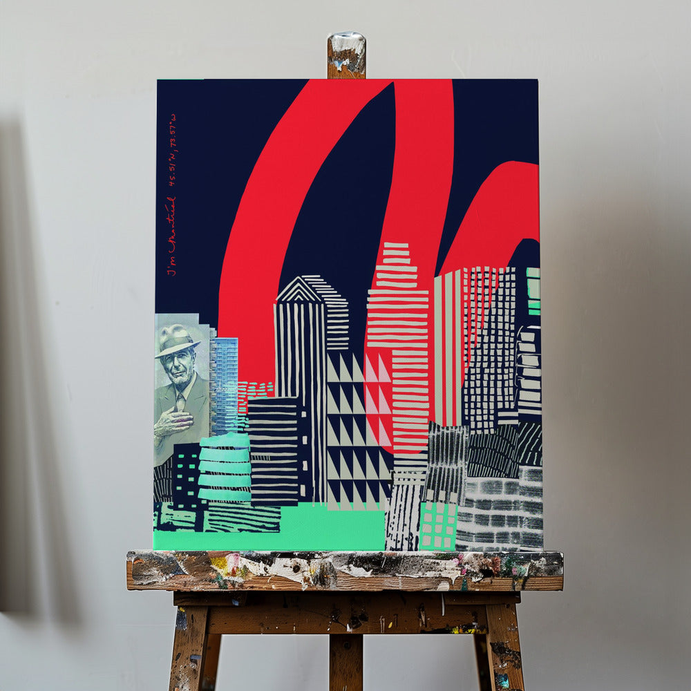 Art urbain, mur graphique de la ville de Montréal Posters - Affiche Artistique | Tableaux sur Toile